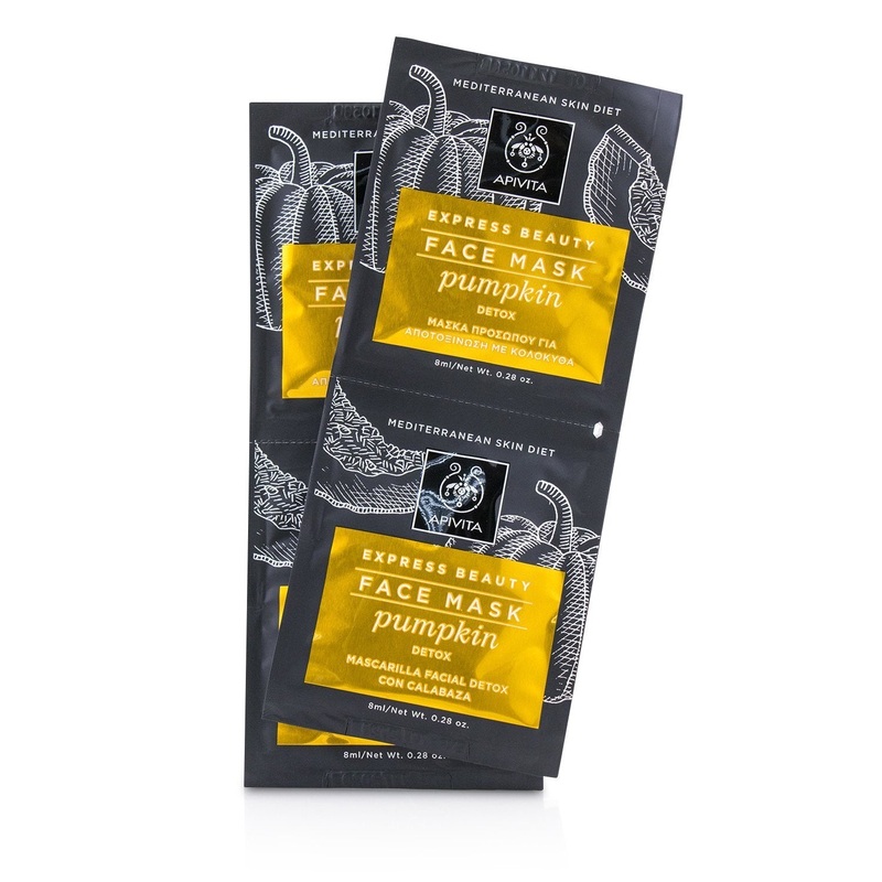 Apivita Express Beauty Face Mask with Pumpkin (Detox) (Exp. Date 09/2022)  6x(2x8ml)
