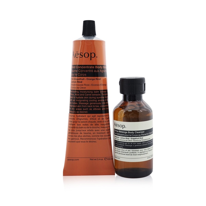Aesop The Forager Rassembler: Citrus Melange Body Cleanser 100ml+ Rind Concentrate Body Balm 100ml  2pcs