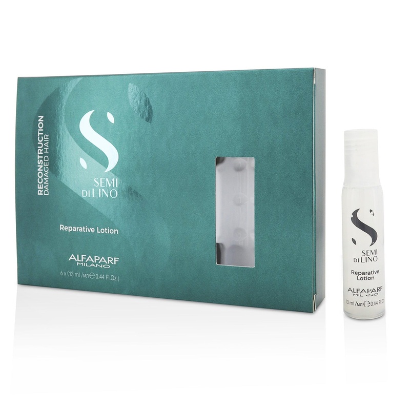 AlfaParf Semi Di Lino Reconstruction Reparative Lotion (Damaged Hair)  6x13ml/0.44oz