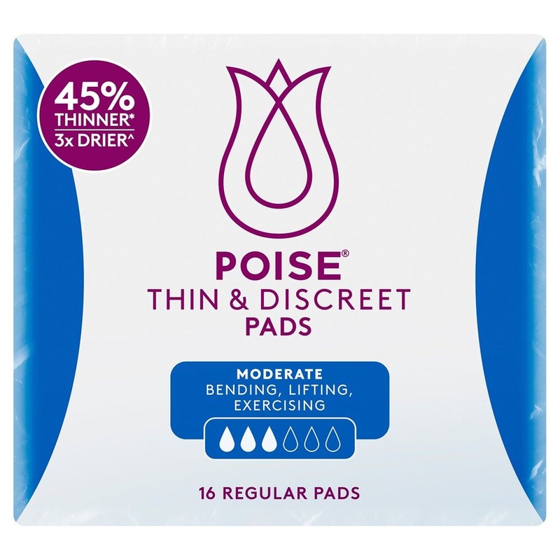 Poise Pad Discreet Regular 16 Pack