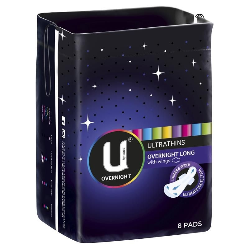 U By Kotex Ultra Thin Overnight Long 8