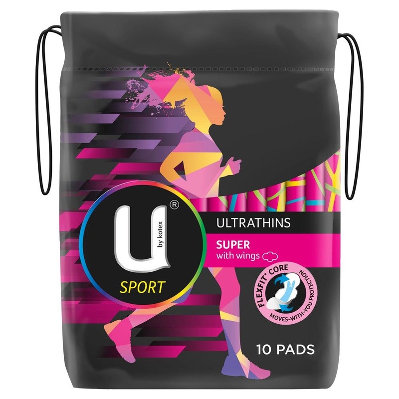 U By Kotex Ultra Thin Sport Super Wing 10