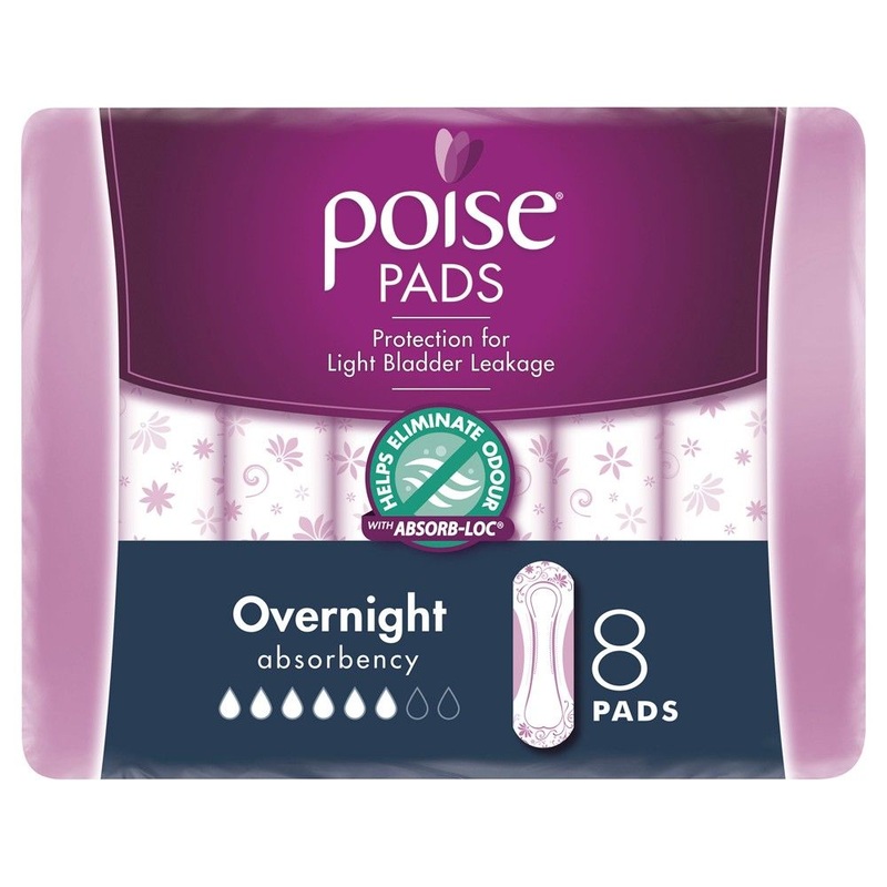 Poise Pads Overnight 8