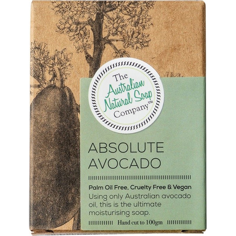 The Australian Natural Soap Co Face Soap Bar Absolute Avocado 100g