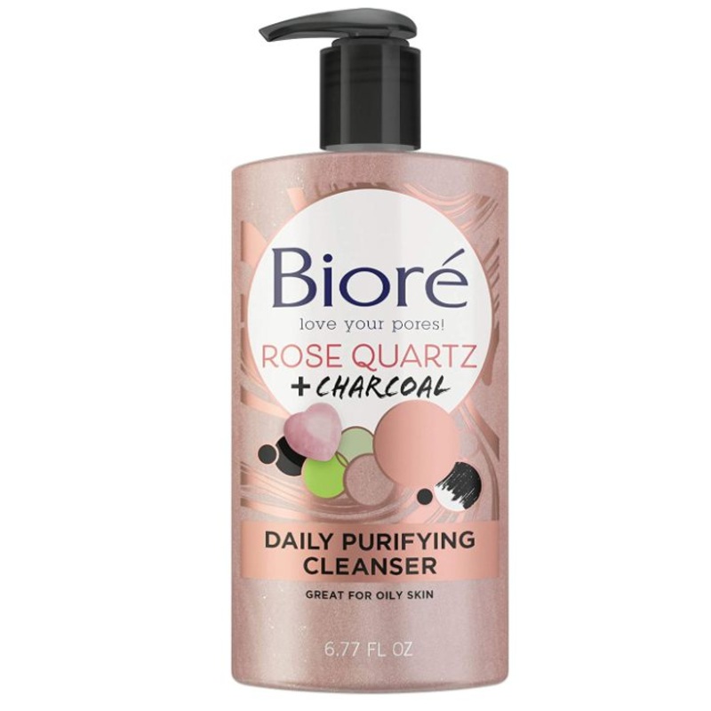 Biore Rose Quartz And Charcoal Deep Pore Cleanser 200ml