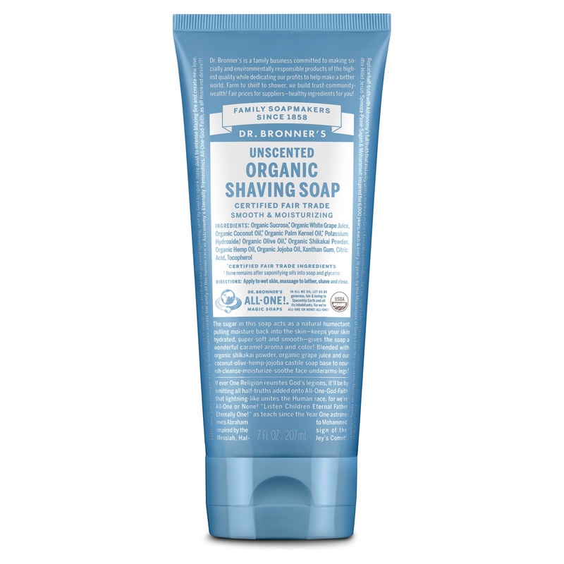 Dr. Bronner's Organic Shaving Soap 207ml - Unscented