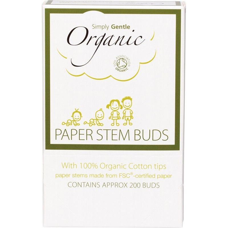 Simply Gentle Organic Paper Stem Buds Cotton Tips