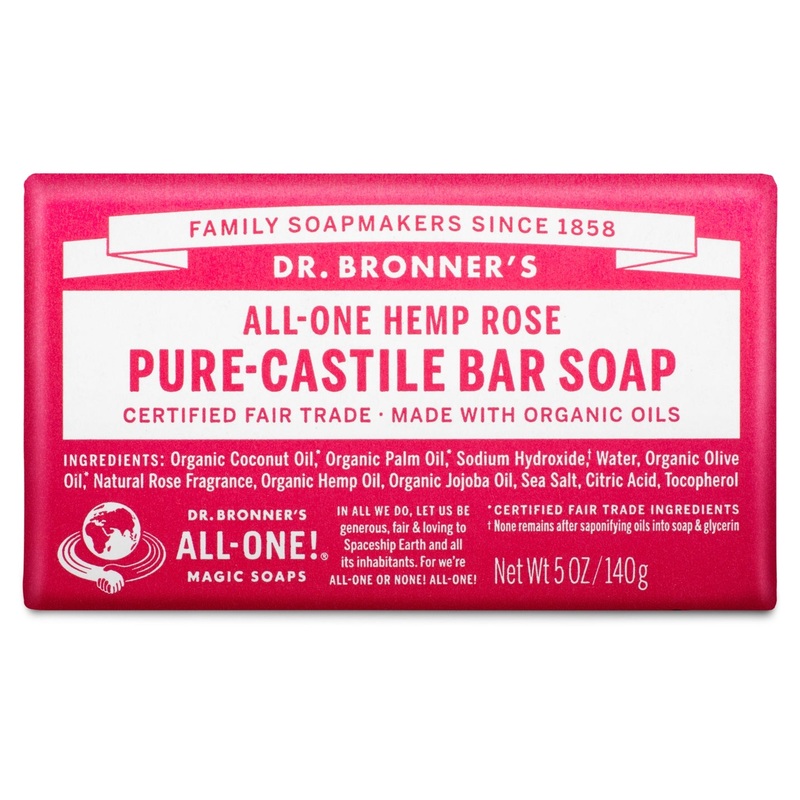 Dr. Bronner's Pure-Castile Bar Soap 140g - Rose