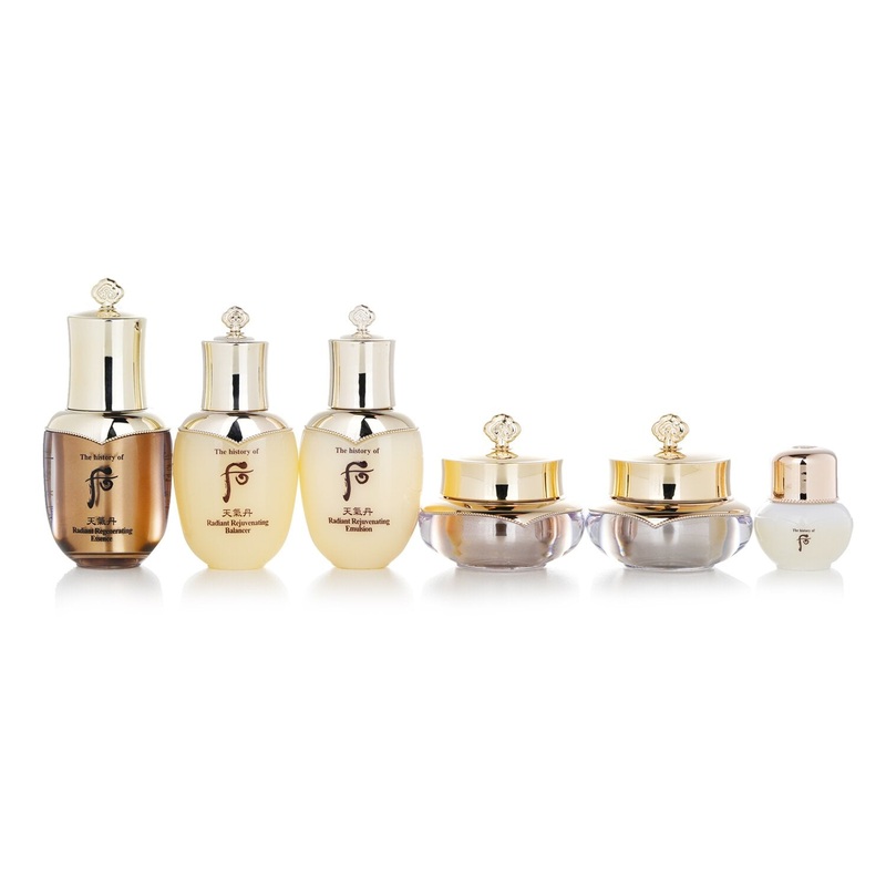 Whoo (The History Of Whoo) Cheongidan Radiant Special Gift Set: Balancer 25ml+ Emulsion 25ml+ Eye Cream 5ml+ Essence 8ml+ Cream 10ml+ Facial Oil 5ml  6pcs