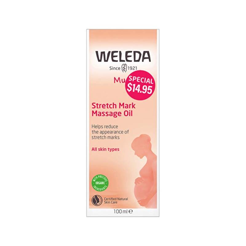Weleda Mum Organic Stretch Mark Massage Oil STICKERED 100ml