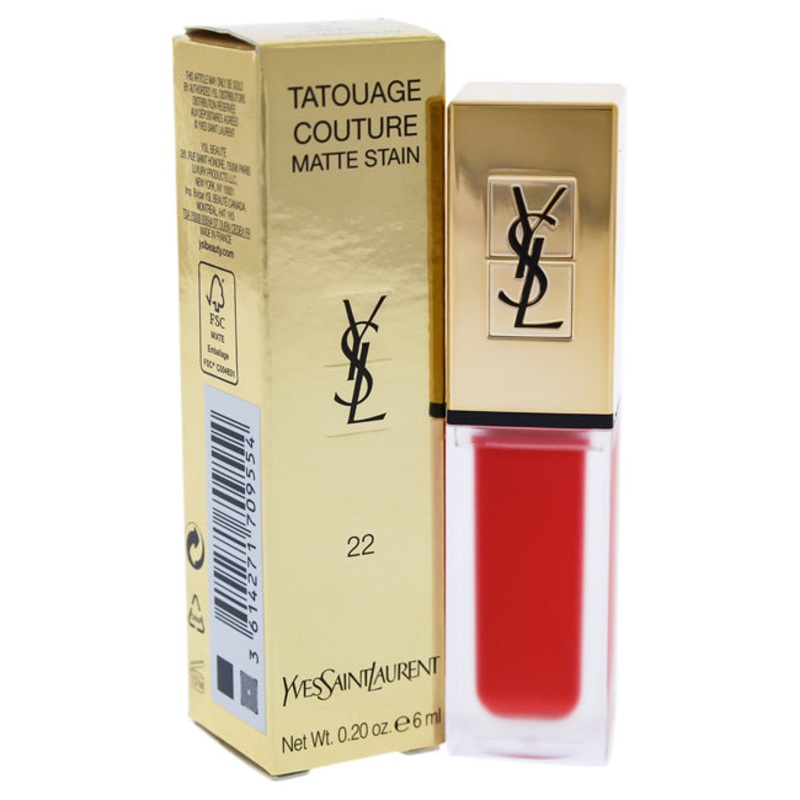 Yves Saint Laurent Tatouage Couture Liquid Matte Lip Stain - 22 Corail Anti-Mainstream by Yves Saint Laurent for Women - 0.2 oz Lip Gloss