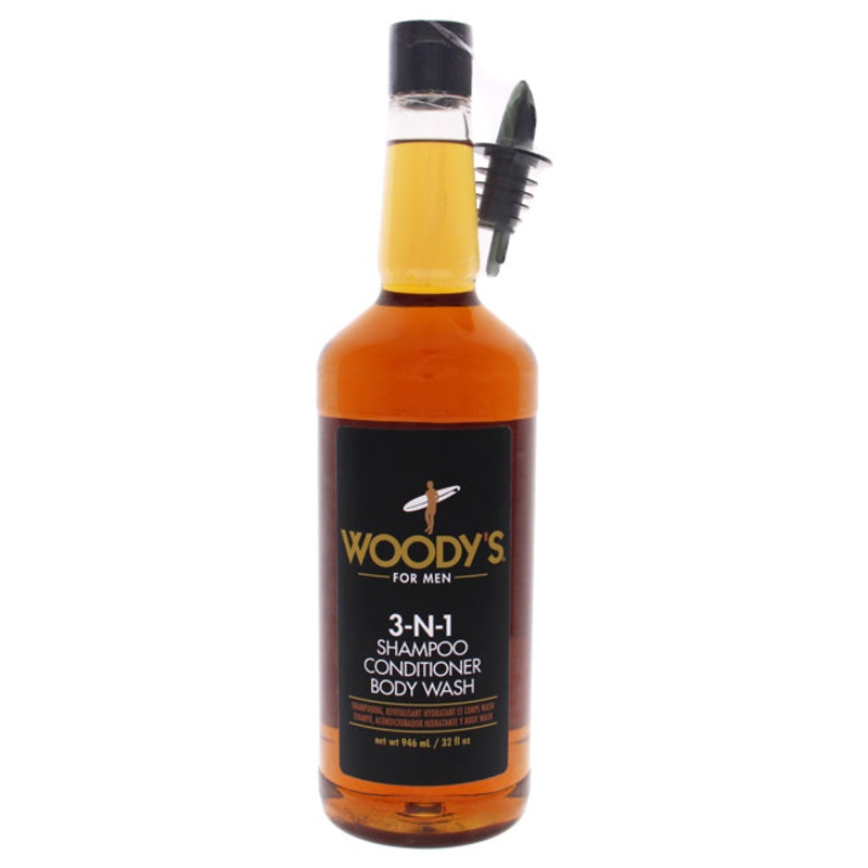 Woodys 3-In-1 Shampoo Conditioner and Body Wash by Woodys for Men - 32 oz Shampoo