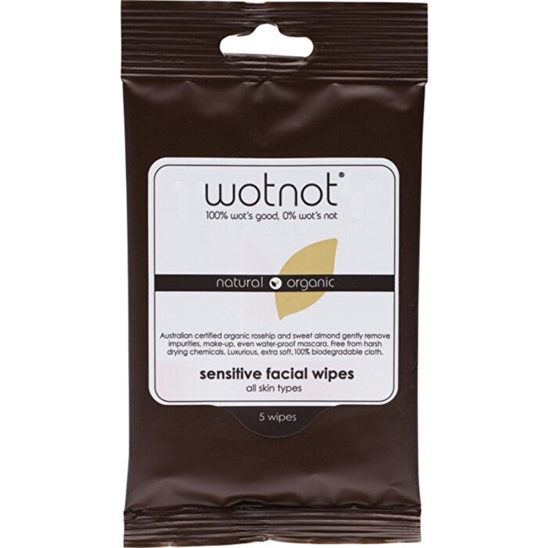Wotnot Naturals All Natural Face Wipes Sensitive x 5 Pack