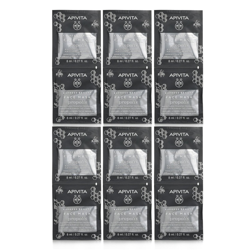 Apivita Express Beauty Face Mask with Propolis (Purifying & Oil-balancing) - Unboxed  6x(2x8ml)