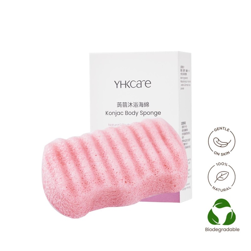 YHKCARE Konjac Body Sponge (Rose)  1 pc