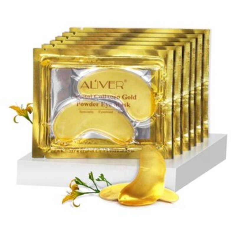 AL'IVER Crystal Collagen Gold Powder Eye Mask  10 pairs