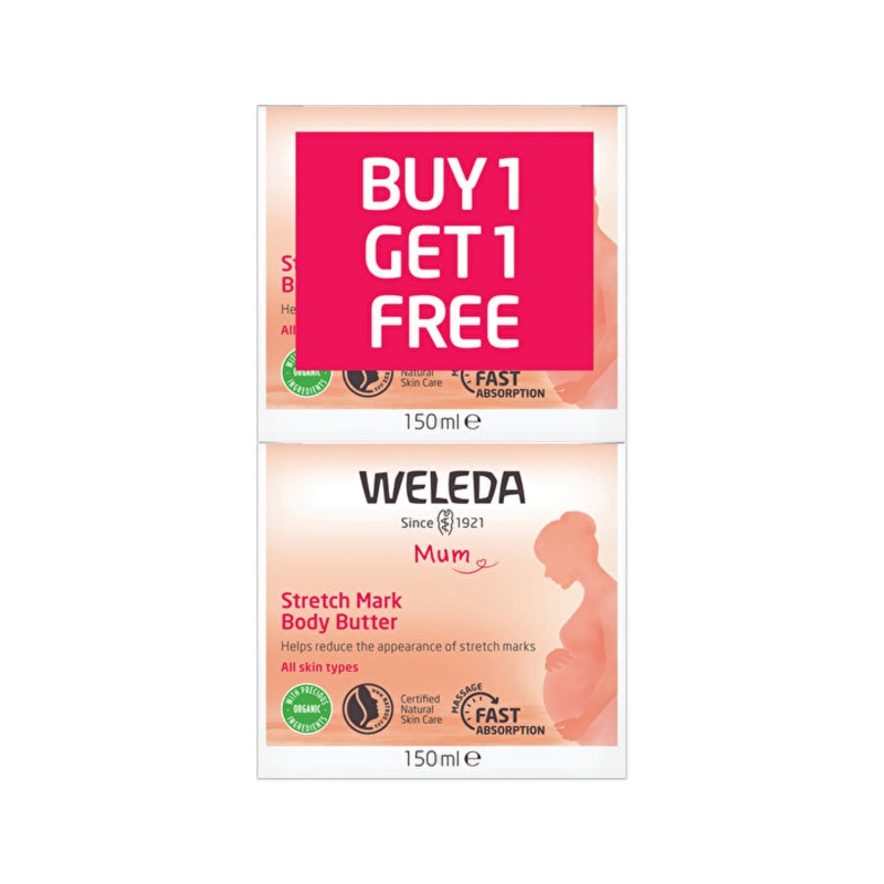 Weleda Mum Organic Stretch Mark Body Butter 2 x Pack 150ml
